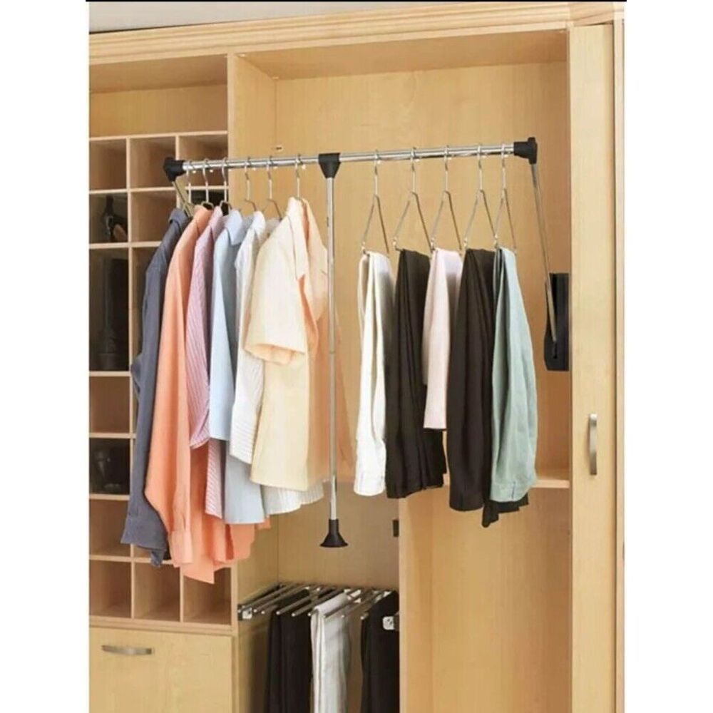 Rev-A-Shelf CPDR-2635  26 to 35 Inch Adjustable Pull Down Closet Rod, Chrome